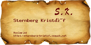 Sternberg Kristóf névjegykártya